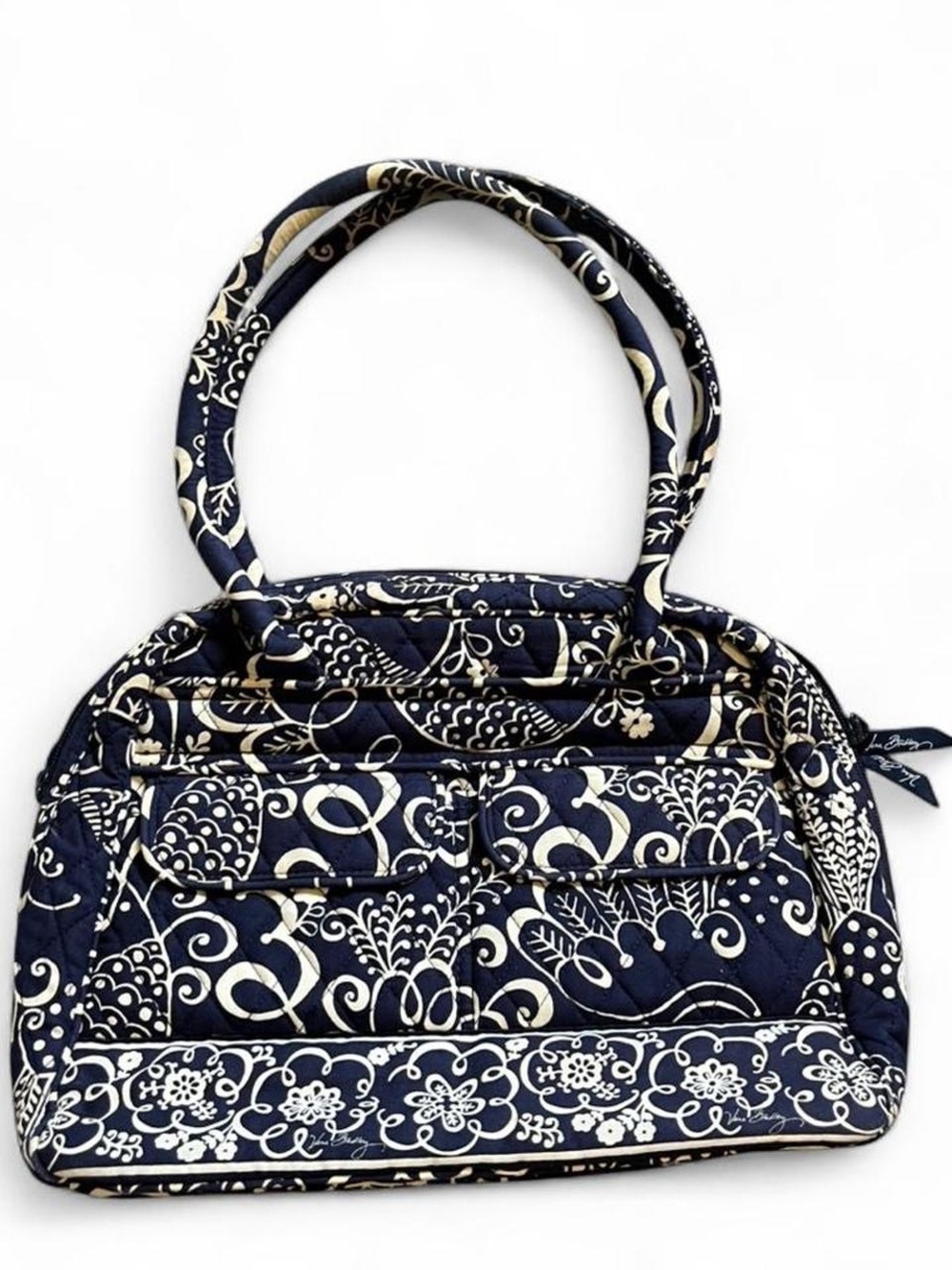 Navy floral Vera Bradley Quilted Floral laptop Bag